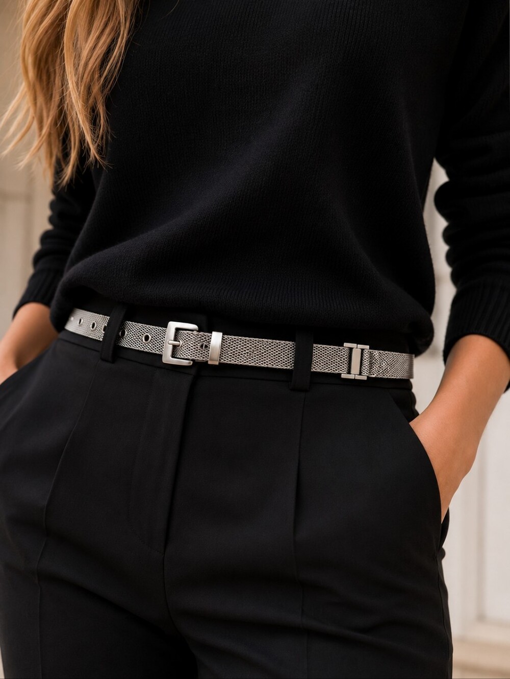 Joan & David Vintage Silver Mesh Metal Belt Women's Size Small